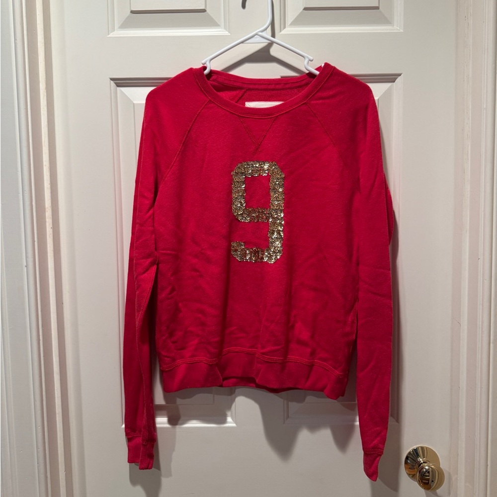 Y2k Abercrombie & Fitch Gold Sequin 9 Crewneck